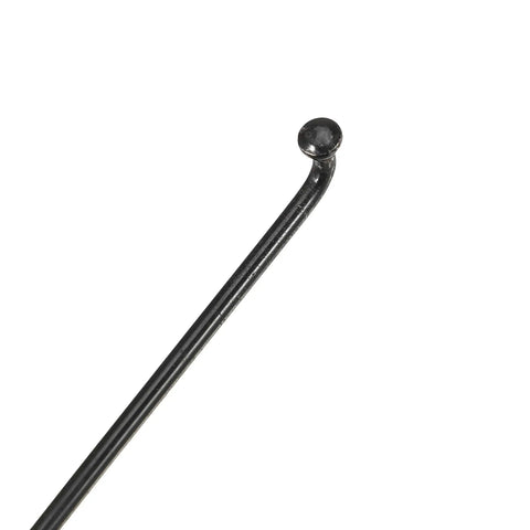 Close-up of Beefed Up 40 Pcs 14G Bicycle Spokes 286mm Length With Nipples Kit, showing single stainless steel spoke tip.