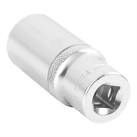 Close-up of a 19mm deep socket from the 24 Piece Metric Socket Set With Deep And Shallow Sockets 8mm To 19mm Thin Wall Design For Tight Spaces