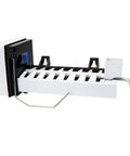 FDI104S Ice Maker Replacement for Frigidaire Refrigerators, High Capacity, Easy Quick Install, Replaces Multiple Common Frigidaire Ice Maker Parts, Keeps Your Ice Snappy and Clear, Durable, Ready to Install, black and white unit with wiring harness