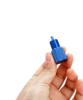 Rock Solid Brake Proportioning Valve Bleeder Tool For PV2 And PV4 Disc And Drum Systems Works With Gm Valves And Ac Delco 172 1353 And 172 1371 shown in hand, blue aluminum finish.