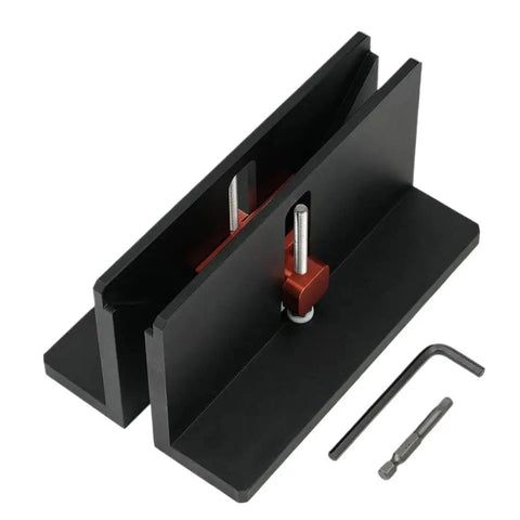 Handy Right Angle Woodworking Clamp Jig For Furniture, Photo Frames, And Drawer Slotting - Adjustable Fixture For Precise, Fast Setup And Strong Joints For Durable, Everyday Use black metal clamp jig with Allen key