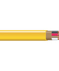 Cross-section of Romex Simpull 12 Gauge 3 Conductor NM-B Solid Copper Indoor Cable With Ground, 25 Ft Coil, showing copper conductors.