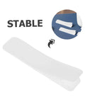 100 Pack Double Sided Hook And Loop Strips With White Pet Film Backing 2.5x10cm Self Adhesive Heavy Duty Fastener Tape For DIY Mounting on a stable surface.