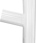 Downspout Y Connector 2x3 Left High Gloss White Aluminum No Fuss Easy Clamp On For Double Downspouts Leak Free Rain Drain Tee Connector