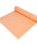 Beefed Up Waterproof Membrane Roll 430 Sq Ft 20 Mil Thick 3.3 By 131 Feet PE Fabric Tile Underlayment, Orange, partially unrolled