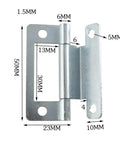 Sturdy Steel Cranked Flush Hinge Set For 19mm Doors Zinc Plated Cabinet Hardware for camper RV mobile home utility cabinets