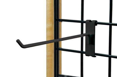 8 Inch Black Gridwall Peg Hooks Pack Of 12 For Small Packaged Goods And Lightweight Items Ideal For Retail Or Home Displays Pro Grade Quality Durable Gridwall Hooks For Merchandising And Organization