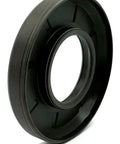 Viton Oil Seal 35x72x10mm Double Lip With Spring HMS5 For Machinery And Automotive Applications High Temp Waterproof Rubber Seal Durable Industrial Grade Seal Ring, black seal angled view