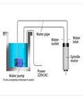 Diagram showing Hella Reliable Four Point Five Kilowatt Water Cooled Automatic Spindle Pumping 24000Rpm setup with water pump.