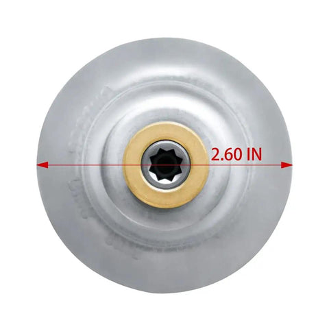 Top view of the Durable Ice Blade And O Ring Replacement Kit For Oster And Osterizer Blenders, stainless steel, with 2.6 in diameter.