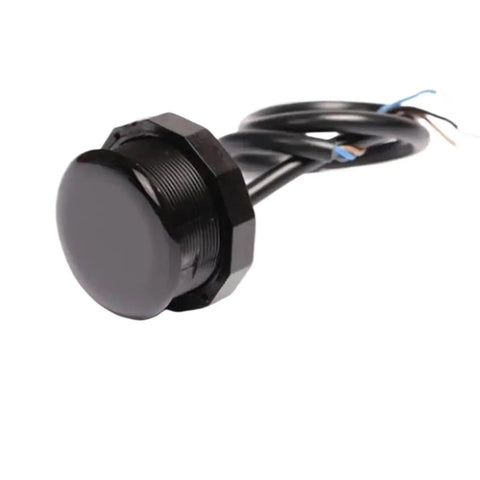 Active Sensor Switch With Distance Measurement And Motion Sensing, NPN Output, 5 to 24 Volts, Compatible, KD200 Style Proximity Sensor For Automation, DIY Projects, And Dope Smart Home Gadgets black round wired sensor