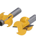 Heavy Duty Tongue Groove Router Bit 1/2 Inch Shank Two Flute Carbide Woodworking Cutter For precise edge work and seamless joints.