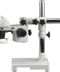 Binocular Microscope With Boom Stand And Fluorescent Ring Light SW-3B24-FRL, 10x And 40x Magnification, 2x/4x Objectives, WH10x Eyepieces, Great For Home Science Nerds And Classroom Projects, 110V-120V Power on boom stand