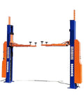 Heavy Duty Two Post Car Lift 11000 Lbs Hydraulic Auto Hoist Garage Shop Gear in orange and blue with 5000 kg capacity.