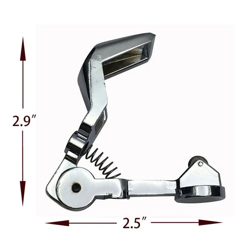 Pro Grade Glass Tubing Cutter With Tungsten Carbide Cutting Wheel, 2.9 x 2.5 inches, nickel chrome finish, side view