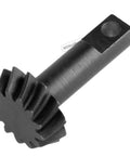Close-up of steel helical gear from Beefed Up One Tenth Scale RC Differential Gear Assembly Upgrade Kit With Steel Front And Rear Helical Gears For 4x4 Slash Rustler Stampede Hoss Slayer T Maxx XO1 Summit Revo Durable Gearbox Upgrade