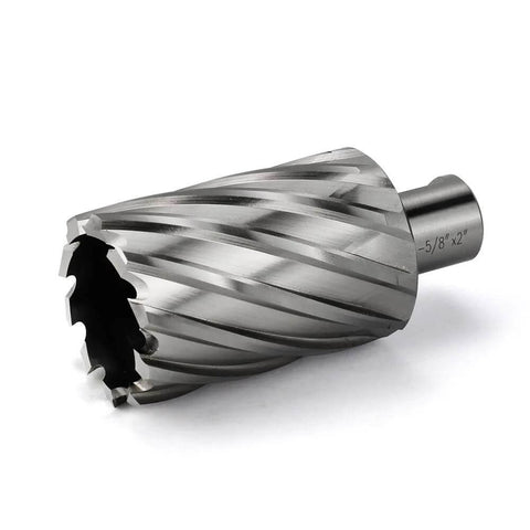 Annular cutter with Weldon shank, 3/4 in cutting diameter, HSS.