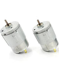 Two RS-385 Beast High Speed DC Motor 6V-24V 11000RPM Mini Carbon Brush Engines for DIY and home appliances.