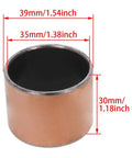 Top Notch Oilless Sleeve Bearing Crafted From Heavy Duty Carbon Steel And Pure Copper For Slick Motion In 35 mm Bore 39 mm Outer Diameter 30 mm Length - close-up view with dimensions.