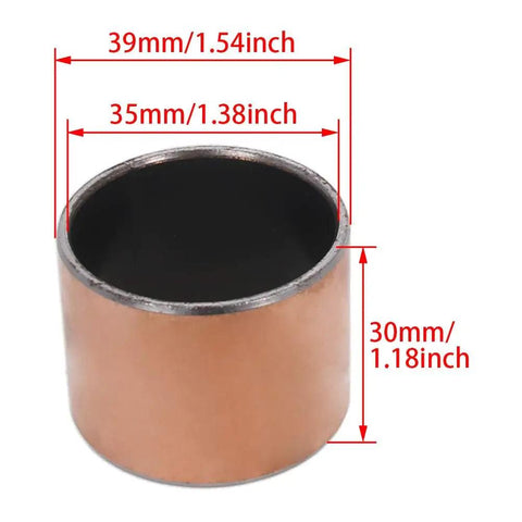 Top Notch Oilless Sleeve Bearing Crafted From Heavy Duty Carbon Steel And Pure Copper For Slick Motion In 35 mm Bore 39 mm Outer Diameter 30 mm Length - close-up view with dimensions.