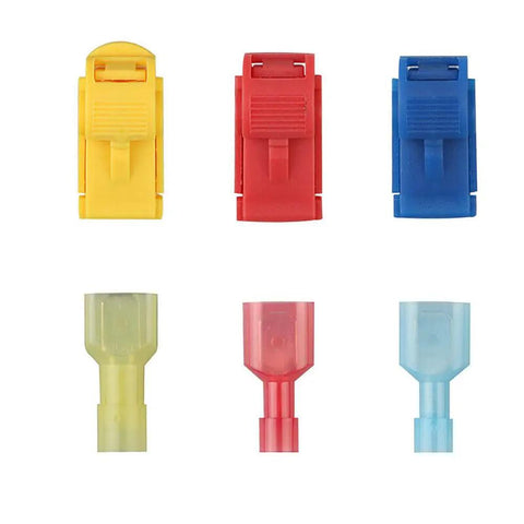 60 Pieces T Tap Wire Connectors Kit With Quick Splice Terminals And Insulated Male Spade Connectors, Must Have Assortment For AWG 22-10