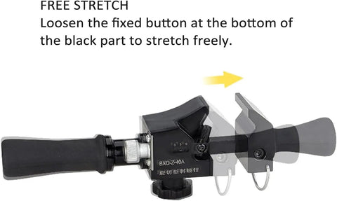 Heavy Duty Adjustable Cable Stripper Cutter Machine With Gauge Wire Insulation Removal Tool showing free stretch feature for adjustments.