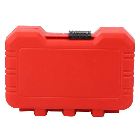 Kick Some Ass With This High Speed Steel Nan Screw Removal Drill Bit Set, A Total Game Changer For DIYers Fixing Stripped Bolts And Broken Fasteners In Your Garage Or Home Workshop Without Any Drama Or Stress. red plastic storage case for screw extractor drill bit set