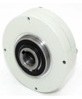Compact Hollow Thin Magnetic Powder Brake Clutch For 24V Tension Control Systems with hollow core, durable alloy finish