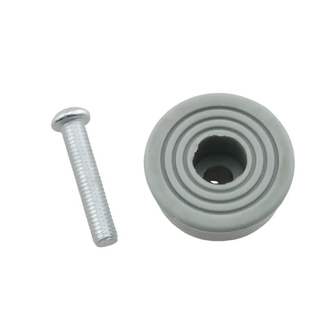 Heavy Duty Kickdown Door Stop Set 4 Pack With Replacement Rubber Tips for Drop Down Door Stop Holder, bolt and rubber tip