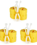 Three yellow Magnetic Fuel Saver XP-2 Vehicle Economizer units with zip ties, designed for cars, trucks, and motorcycles.