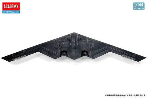 Top view of US Air Force B 2A Stealth Bomber Model Kit 1 144 Scale Multicolor Markings Plastic Aircraft Build Kit For Hobbyists And Collectors