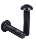 Titanium Water Bottle Cage Bolts Torx M5x20mm Set Of 10 Black Gr5 Bike Screws shown in close-up view.
