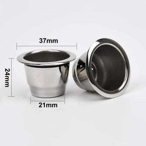 Dimensions of Reusable Espresso Capsules Refill Pods For Original Line Coffee Machines Stainless Steel Cups and Filters
