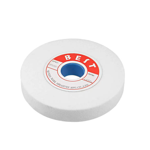 6-Inch Bench Grinding Wheel White Aluminum Oxide WA 60 Grit For Surface Grinding Pro Grade Tough As Nails Performance With Stable Structure And Fast Material Removal For Metalworking Projects