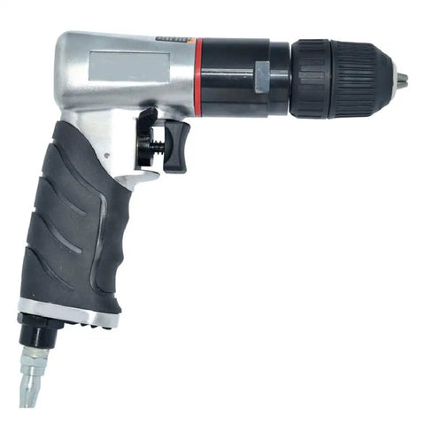 No Fuss Quick Swap 1/2 Inch Drill Chuck Adapter For Impact Drivers, side view showing heavy duty grip and chuck.