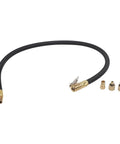 Universal 60CM Tire Inflator Hose With Quick Connect Valve Adapter For Cars Trucks And SUVs Featuring Rock Solid Reinforced Rubber Rated Up To 300 PSI Max Pressure For No Fuss Inflation At Home Or Shop And Save Time Driving Today.