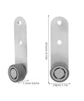 Premium 6 Pack Silver Sliding Door Roller Casters With Reinforced Steel Core And TPE Wheels Includes Anti Sagging Floor Guide For Barn Doors That Glide Damn Smooth Every Time, showcasing steel bracket and TPE wheel.