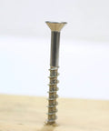 Dead Nuts Corrosion Resistant Stainless Deck Screws 100 Pack Square Drive Type 17 Wood Point 305 Marine Steel for outdoor use.