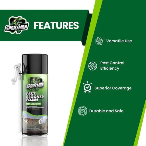 Heavy Duty Expanding Foam That Locks Down Sneaky Mice And Rats Quick Polyurethane Sealant in can, features pest control. 