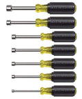 Magnetic Nut Driver Set Pro Grade With Long Hollow Shaft For Long Bolt Jobs 7 Piece Cushioned Grip Handles Made In USA