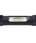 Black Double-sided Observation Metal Strip Spirit Level Bubble Accuracy 0.1mm Length 60mm viewed from the side with measurement markings.