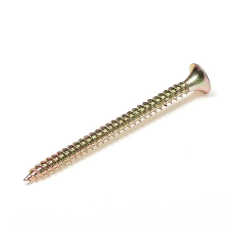 Single zinc-plated screw from Must Have 50 Piece Drywall Anchors And Zinc Plated Screws Kit For Hollow Walls.