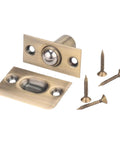 Stunning Golden Roller Latch With Adjustable Tension For Closet Cupboard Door Hidden Beads Lock Hardware. Brass latch with screws.