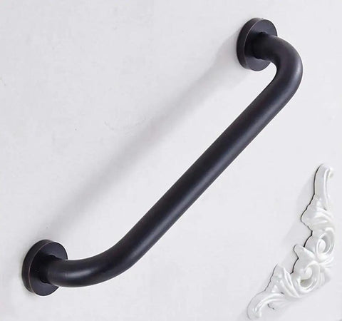 Oil Rubbed Bronze 16 Inch Bathroom Grab Bar Heavy Duty Safety Support For Shower And Bath With Solid Brass Construction And 500 Lb Pull Capacity Anti Slip Grip Wall Mounted For Easy Install on wall