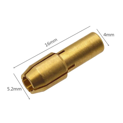 Get These Amsazing 3 Set Brass Collet Kits For Your Rotary Tool showing 16mm brass drill chuck for 0.5 to 3.2mm precise tasks.