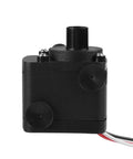 Kick Heat Out With This 12V DC Mini CPU Water Cooling Pump Featuring 300 Liter Per Hour Flow Rate And 1800 RPM For Super Quiet Desktop Gaming Rig Heat Dissipation Setup, black plastic pump with wires.