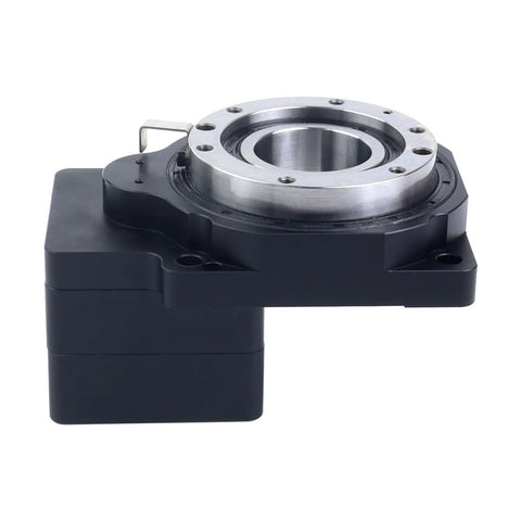 Side view of 85mm Hollow Rotary Actuator With 3 Arc-Min Rotating Platform And 14mm Input Shaft For 60mm Servo Motors, 10:1 Gear Ratio.
