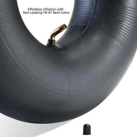 Close-up of TR87 valve on Two Pack Heavy Duty Inner Tubes Fifteen By Six Fits Lawn Mowers Yard Tractors Wheelbarrows ATVs And More