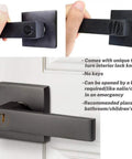 3 Pack Matte Black Interior Door Handles With Privacy Lock Reversible Left And Right Hand Door Hardware for Bathroom and Bedroom