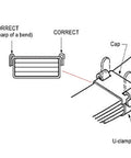 Upgrade Your Ride With This 4-Piece Stainless Steel Leaf Spring Clamp Kit. Adjustable Design Fits Trailers And RVs Perfectly. Heavy-Duty Hardware For Easy Spring Repair Or Replacement. Solid Build Quality Ensures Long Lasting Performance No Matter How. leaf spring clamp installation diagram showing correct U-clamp and cap placement